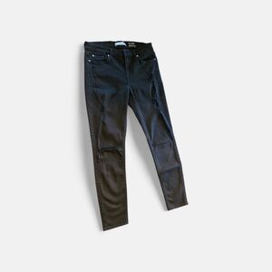 Trendy Black Ripped Jeans 7 For All Mankind Ankle Skinny